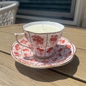Vintage Tea Cup Hand-Poured Lavender Essential Oil Candle